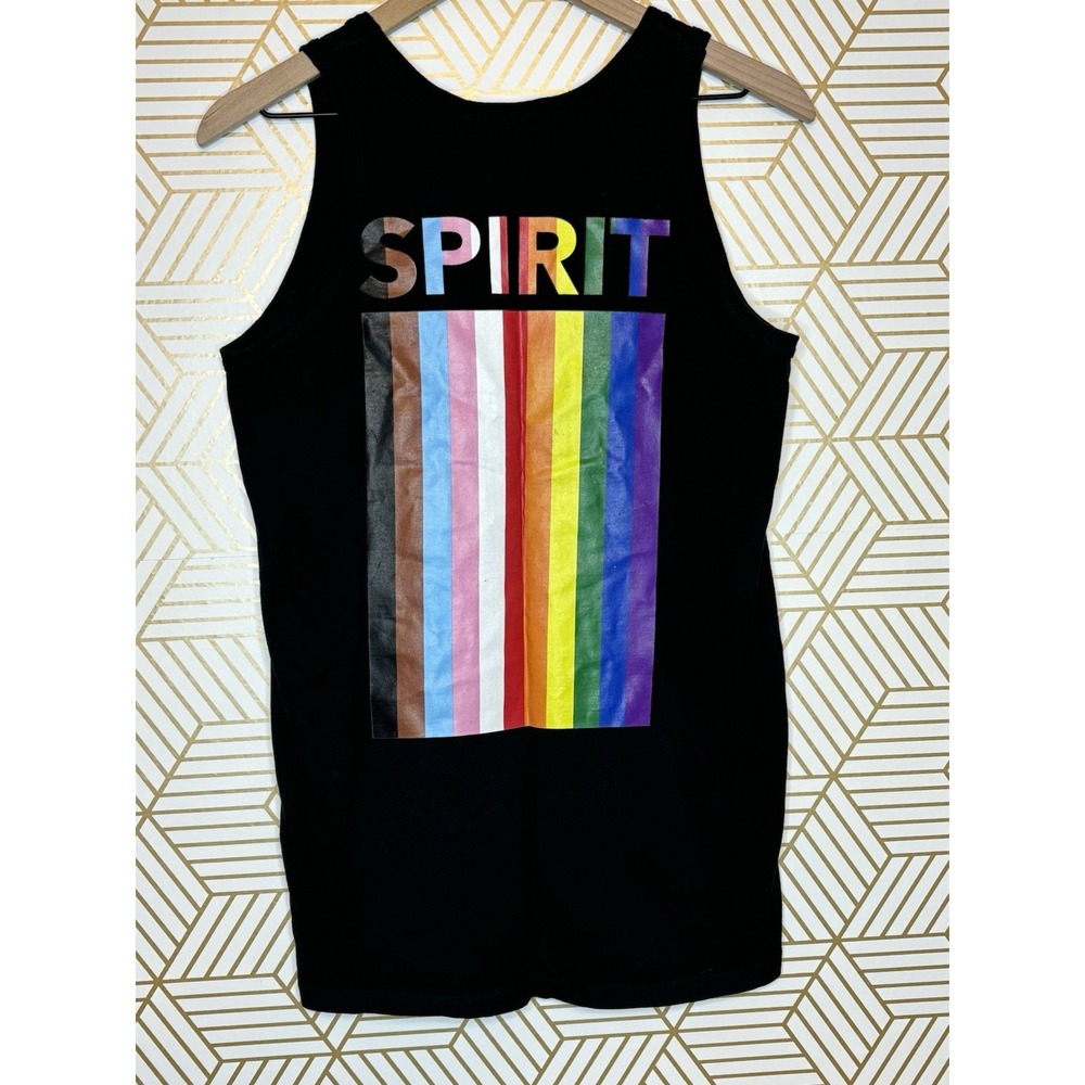 Washington Spirit NWSL Soccer Graphic Logo T-Shirt Black Tank Top Sporty Pride